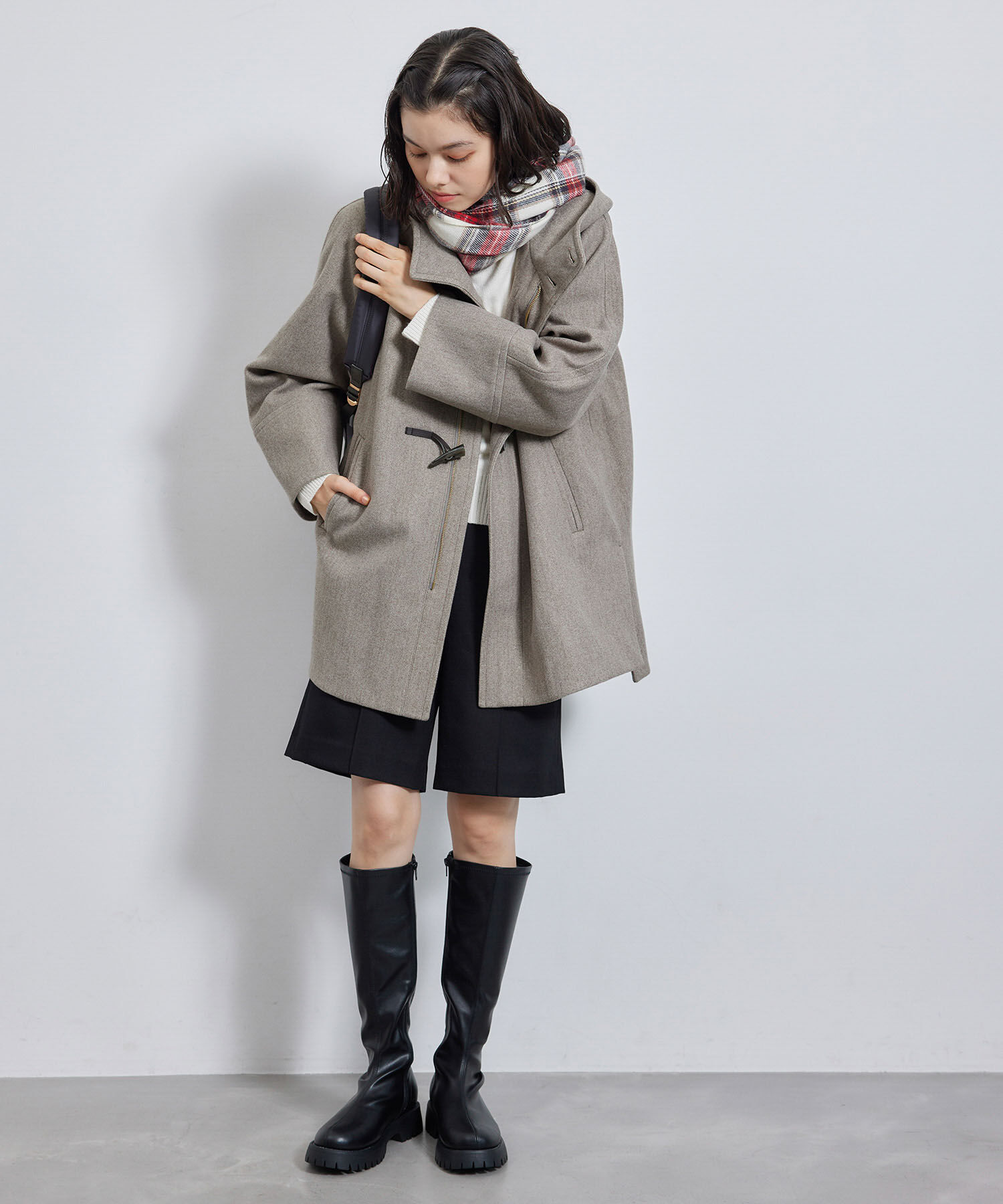 Rope&rsquo;Picnic「ジャージメルトンオーバーダッフルコート」|ダッフルコート|