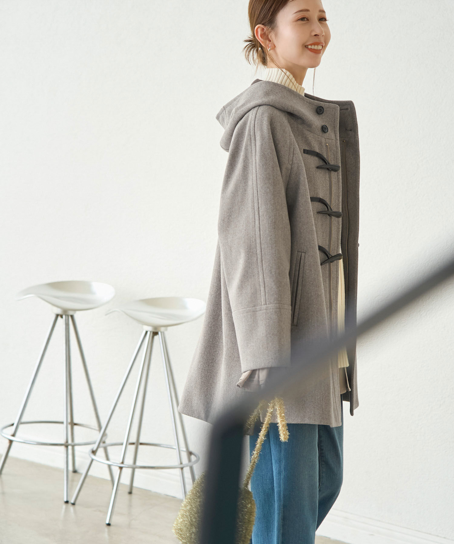 Rope&rsquo;Picnic「ジャージメルトンオーバーダッフルコート」|ダッフルコート|