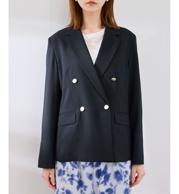 Rope&rsquo;Picnic「【抗菌防臭・接触冷感・UVカット】カナパ金ボタンジャケット/通勤・セットアップ対応」|テーラードジャケット|