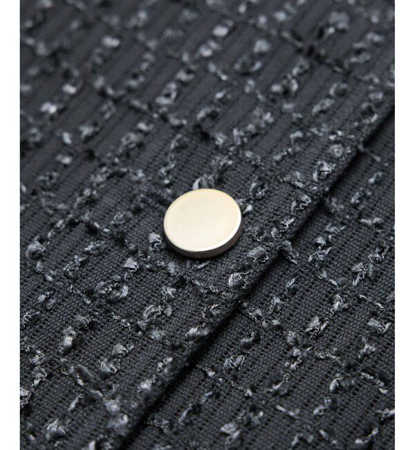 Rope&rsquo;Picnic「【サマー・ツイード】金ボタンカーディジャケット」|ノーカラージャケット|