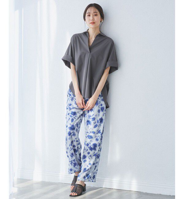 Rope&rsquo;Picnic「【UVカット・接触冷感・イージーケア】スキッパーシャツブラウス」|シャツ・ブラウス|