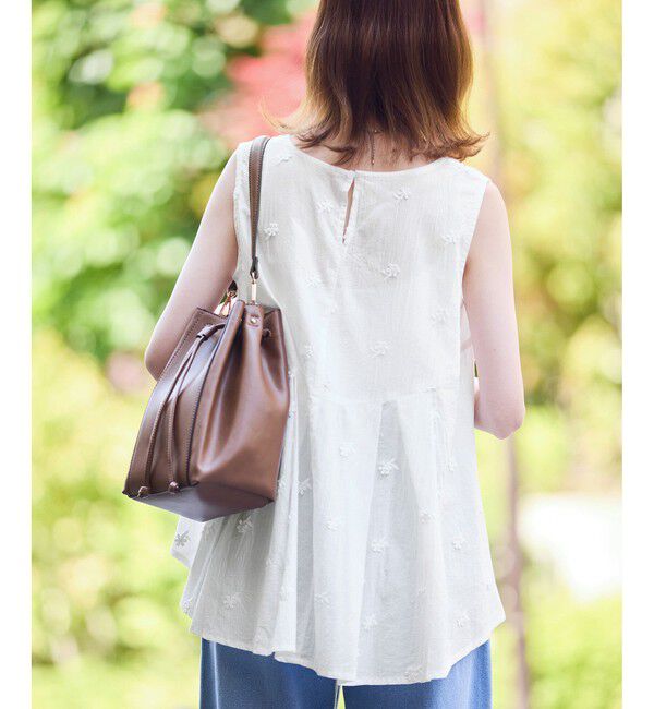 Rope&rsquo;Picnic「3Dレースノースリーブブラウス」|シャツ・ブラウス|