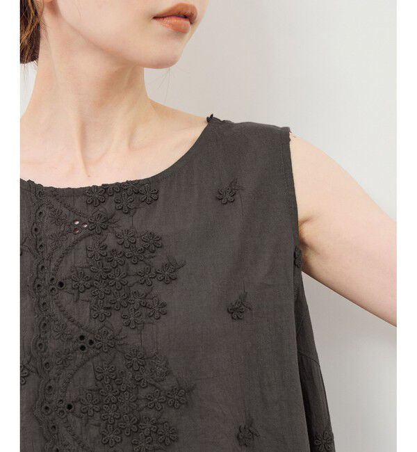 Rope&rsquo;Picnic「3Dレースノースリーブブラウス」|シャツ・ブラウス|