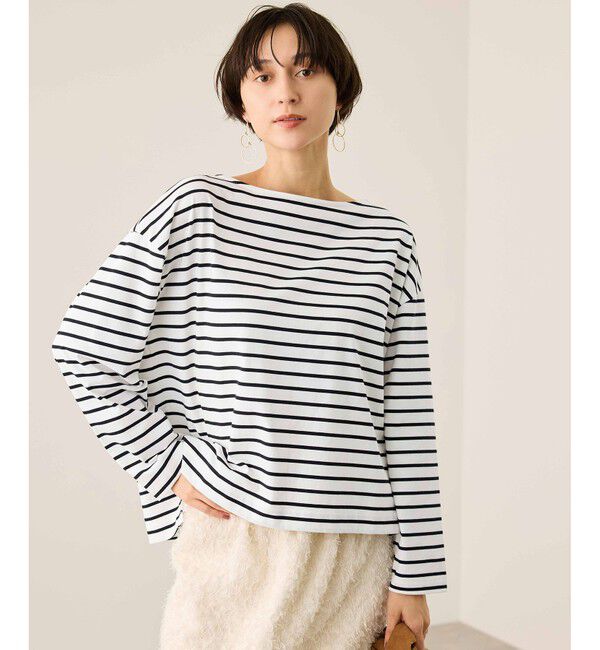 Rope&rsquo;Picnic「ボックスシルエットボーダーカットソー」|Tシャツ・カットソー|