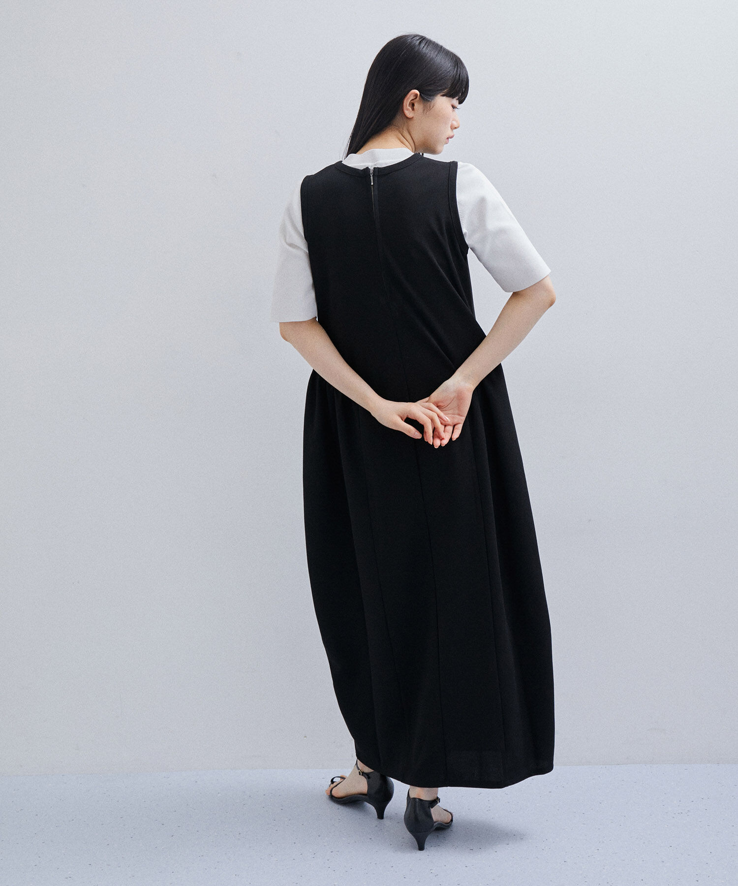 ADAM ET ROPE'「サイドギャザーカットワンピース」|ワンピース|