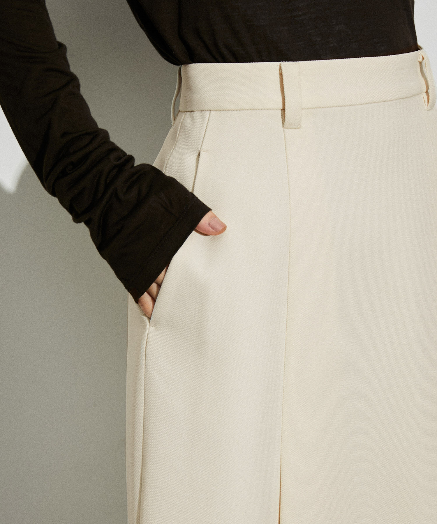 ADAM ET ROPE'「【サステナブル】デザインタックフレアスカート」|スカート|