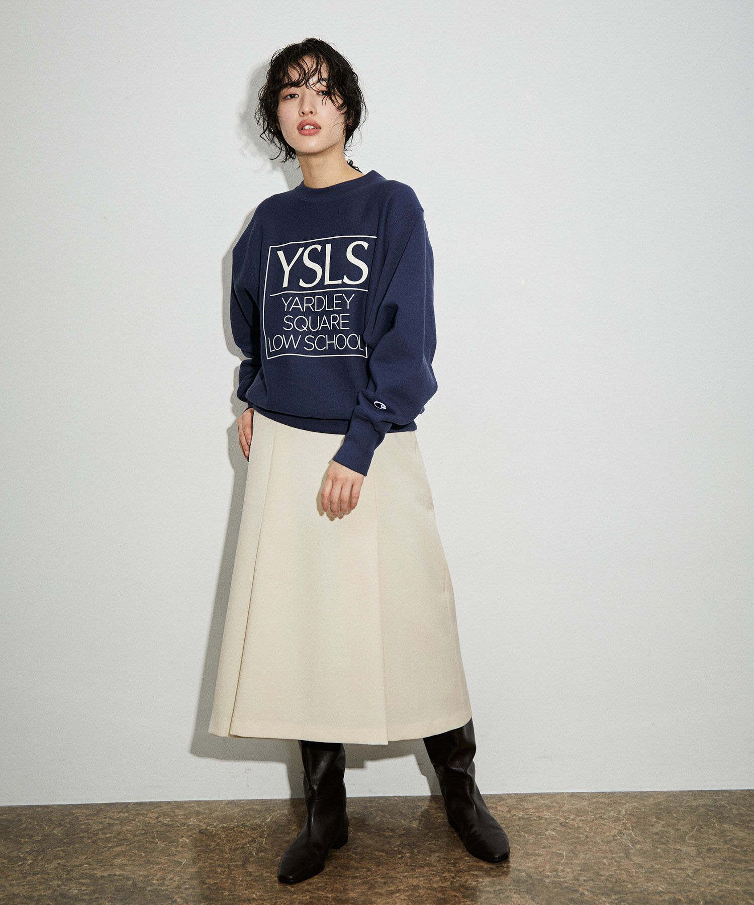 ADAM ET ROPE'「【サステナブル】デザインタックフレアスカート」|スカート|