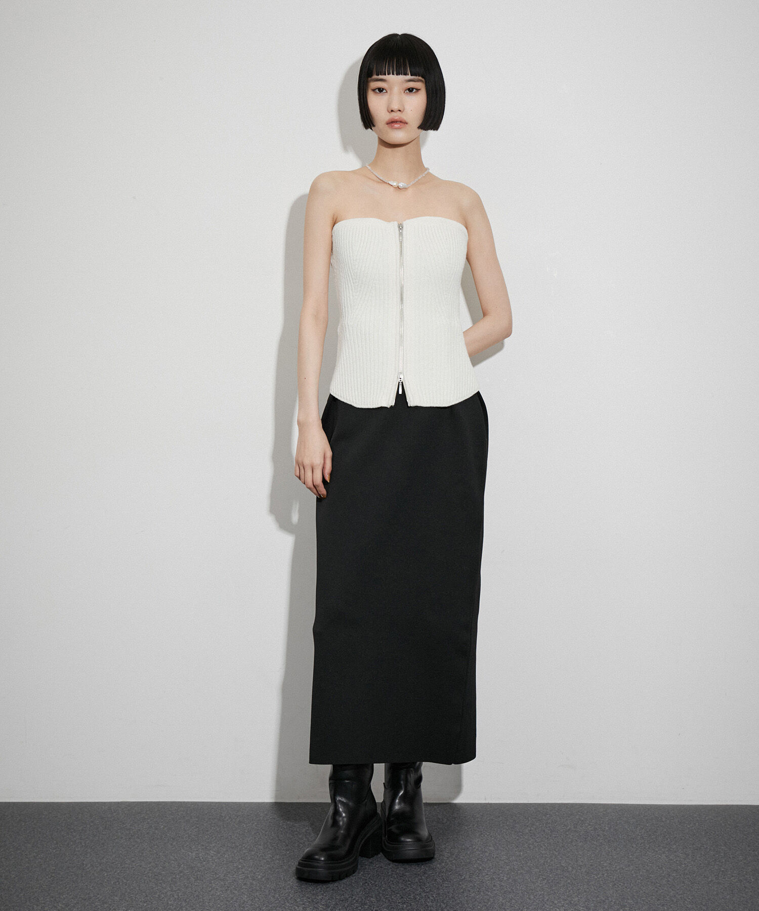 ADAM ET ROPE'「【サステナブル】ウールシルクニットビスチェ」|その他|