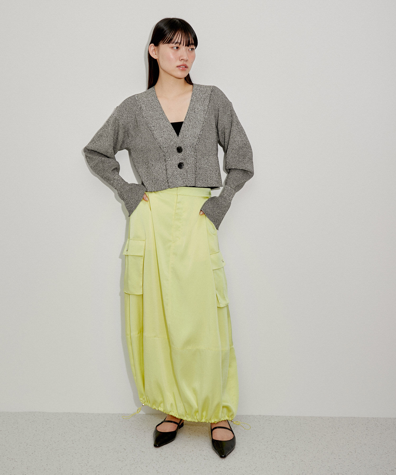 ADAM ET ROPE'「キャンディースリーブカーディガン」|カーディガン|