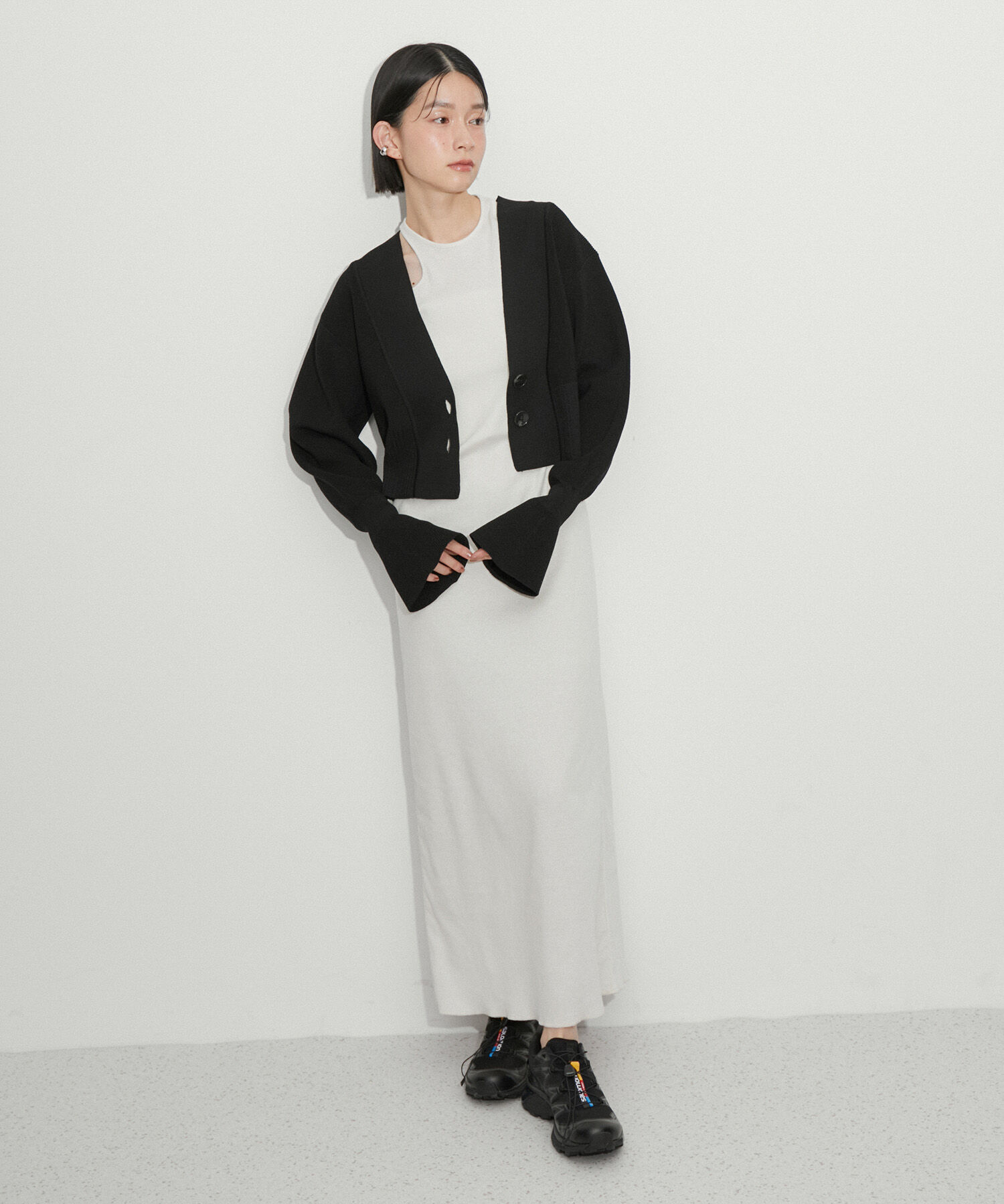 ADAM ET ROPE'「キャンディースリーブカーディガン」|カーディガン|