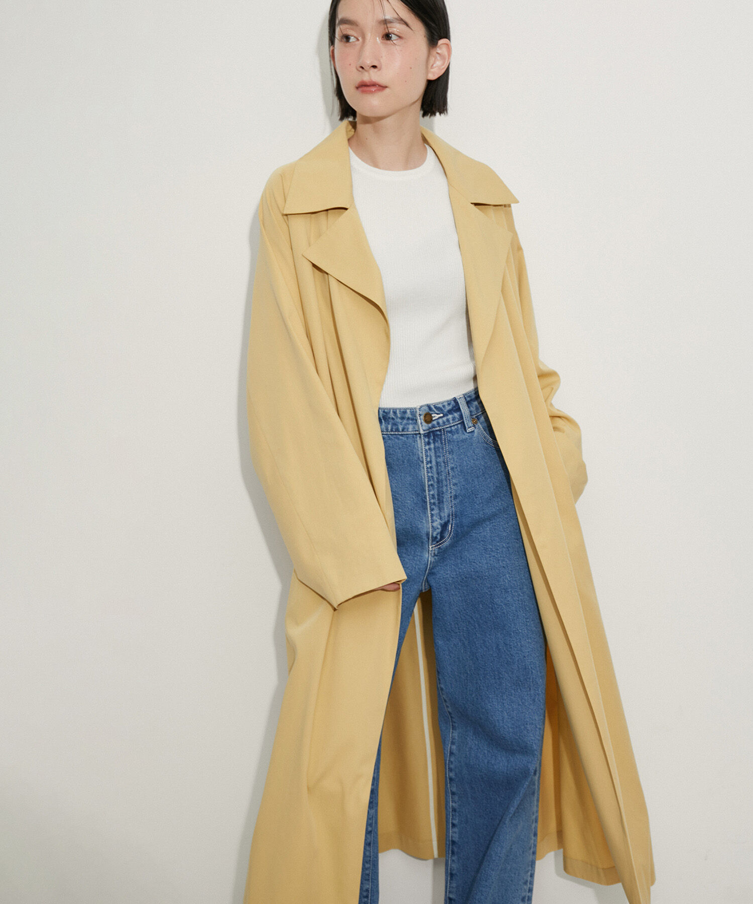 ADAM ET ROPE'「ミニマルオーバートレンチコート」|トレンチコート|ベージュ系(28)