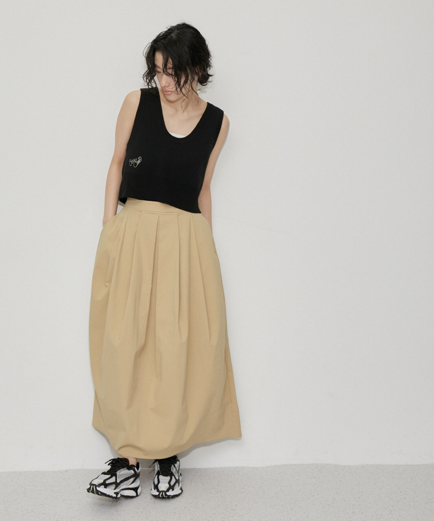 ADAM ET ROPE'「【WEB限定・洗える】ニットビスチェベスト」|ベスト・ジレ|