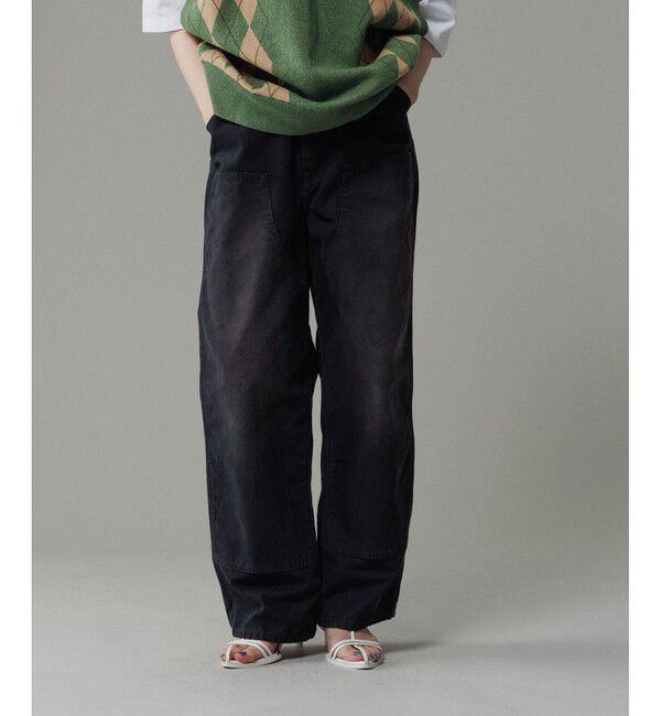 ADAM ET ROPE'「フェード ダック ダブルニー ワイドストレート パンツ」|チノ|