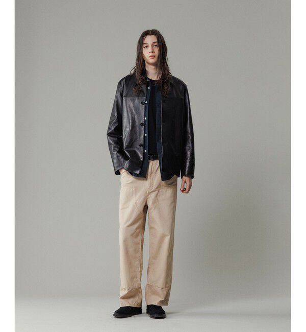 ADAM ET ROPE'「フェード ダック ダブルニー ワイドストレート パンツ」|チノ|