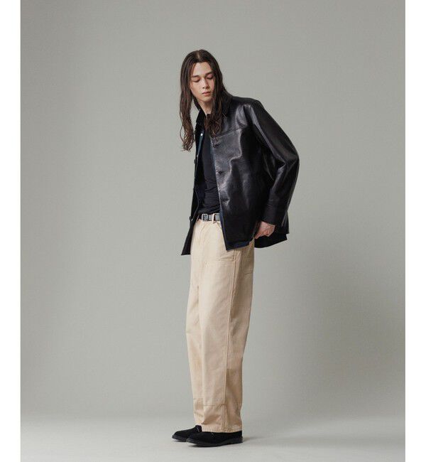 ADAM ET ROPE'「フェード ダック ダブルニー ワイドストレート パンツ」|チノ|