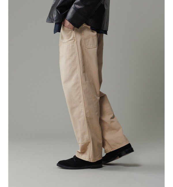 ADAM ET ROPE'「フェード ダック ダブルニー ワイドストレート パンツ」|チノ|