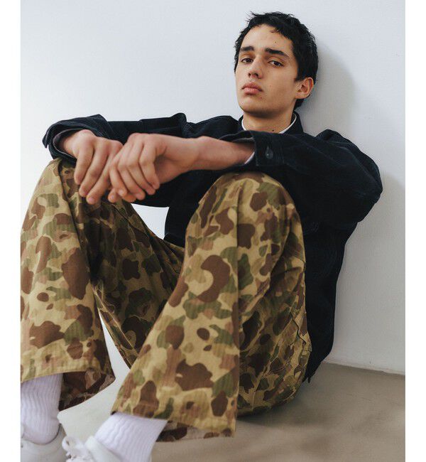 ADAM ET ROPE'「ハンターカモ リバーシブル  ワイドパンツ / セットアップ対応」|チノ|