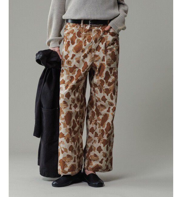 ADAM ET ROPE'「ハンターカモ リバーシブル  ワイドパンツ / セットアップ対応」|チノ|