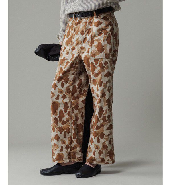 ADAM ET ROPE'「ハンターカモ リバーシブル  ワイドパンツ / セットアップ対応」|チノ|