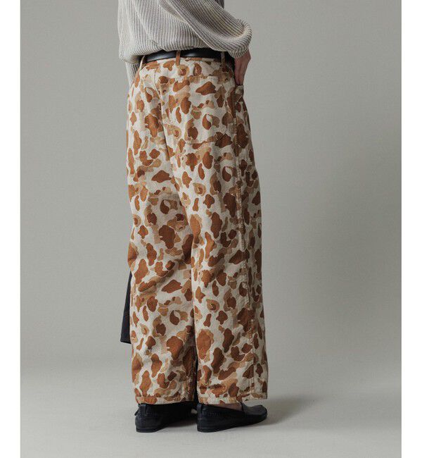 ADAM ET ROPE'「ハンターカモ リバーシブル  ワイドパンツ / セットアップ対応」|チノ|