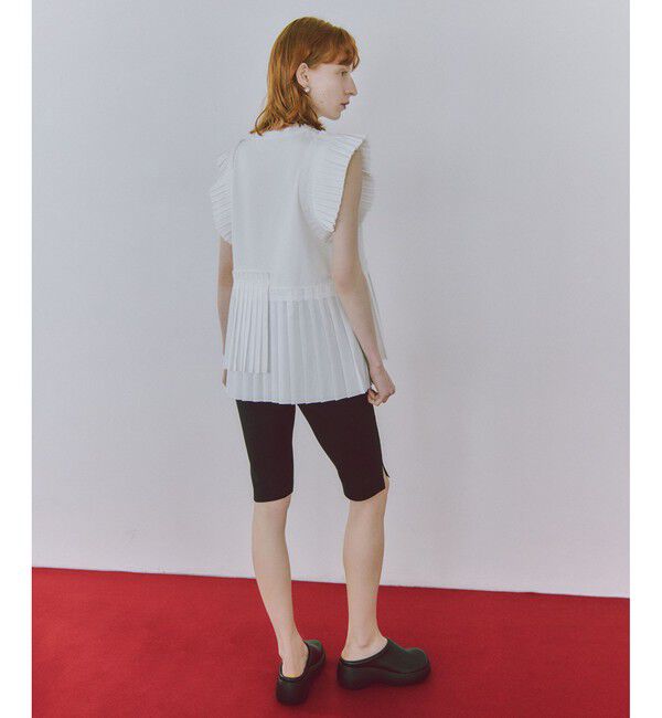 ADAM ET ROPE'「【接触冷感】ニットカプリパンツ」|チノ|