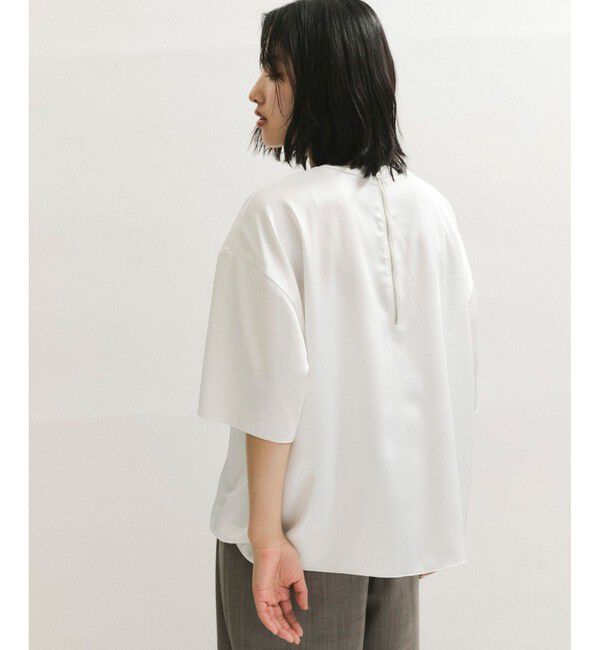 ADAM ET ROPE'「【サステナブル】サテンTブラウス」|シャツ・ブラウス|