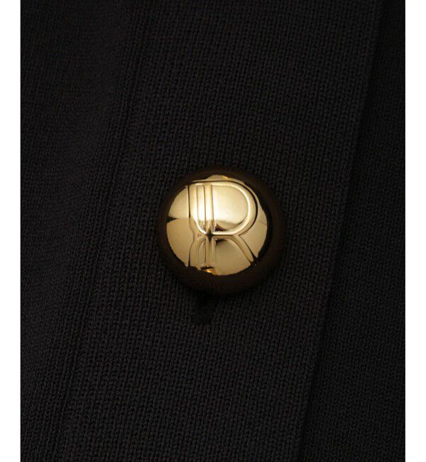 ADAM ET ROPE'「【サステナブル】カラー付きハーフスリーブカーディガン」|カーディガン|