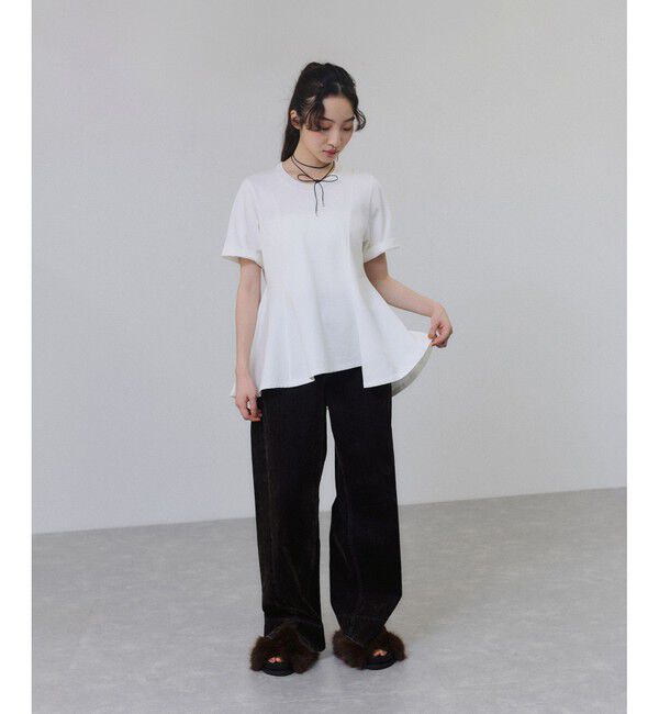 ADAM ET ROPE'「【サステナブル】アシメフレアプルオーバー」|Tシャツ・カットソー|