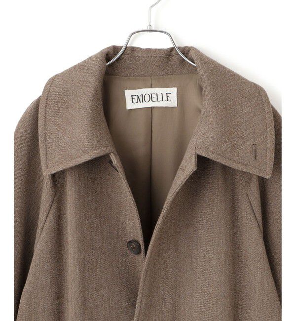 ADAM ET ROPE'「【EMOELLE】ハイカラーオーバーサイズコート」|ステンカラーコート|