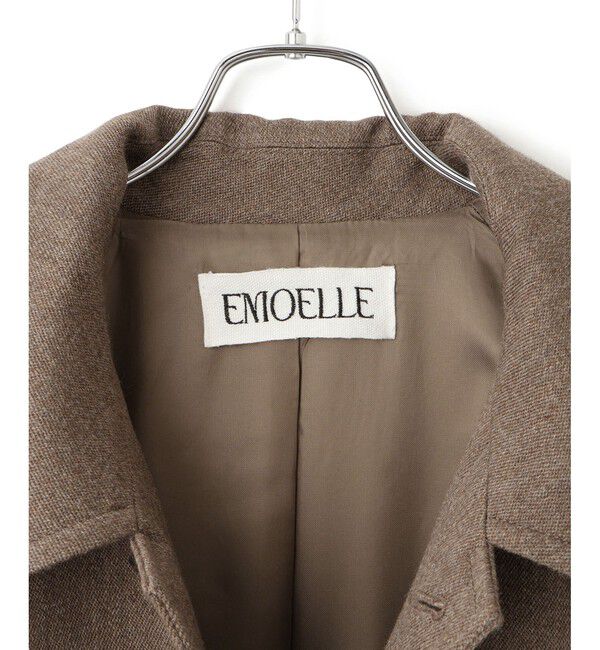 ADAM ET ROPE'「【EMOELLE】ハイカラーオーバーサイズコート」|ステンカラーコート|