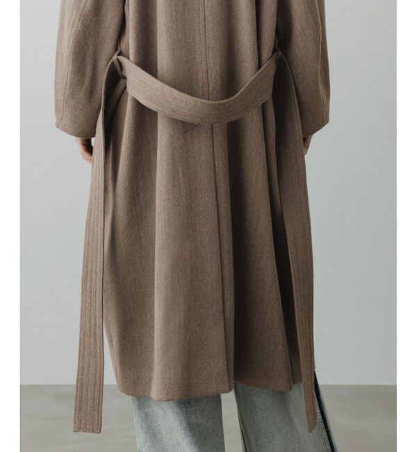 ADAM ET ROPE'「【EMOELLE】ハイカラーオーバーサイズコート」|ステンカラーコート|