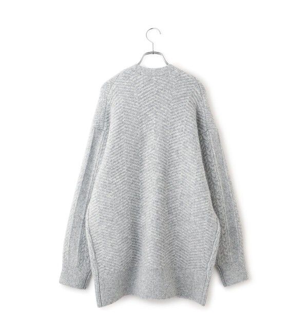 ADAM ET ROPE'「【WEB限定】ミックスパターンジップミドルカーディガン」|カーディガン|