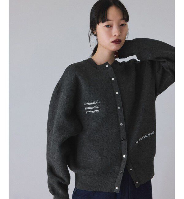 ADAM ET ROPE'「【サステナブル】2WAYスウェットニットカーディガン」|カーディガン|