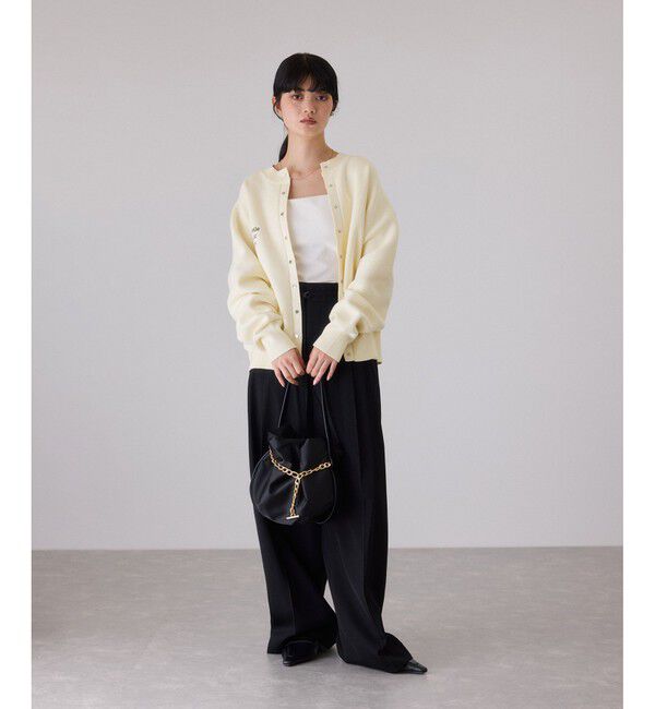 ADAM ET ROPE'「【サステナブル】2WAYスウェットニットカーディガン」|カーディガン|