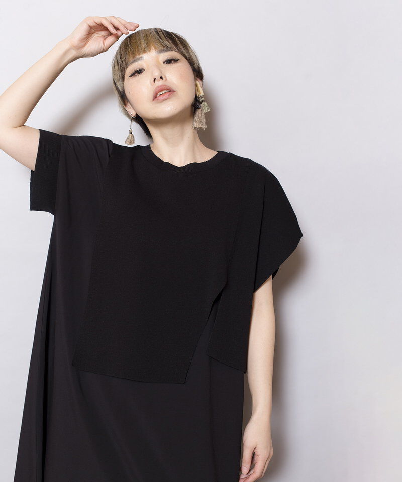  「ニットレイヤードワンピース」|ワンピース|