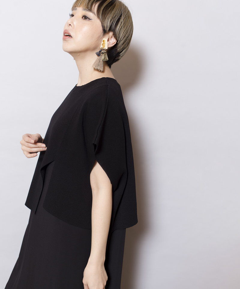  「ニットレイヤードワンピース」|ワンピース|