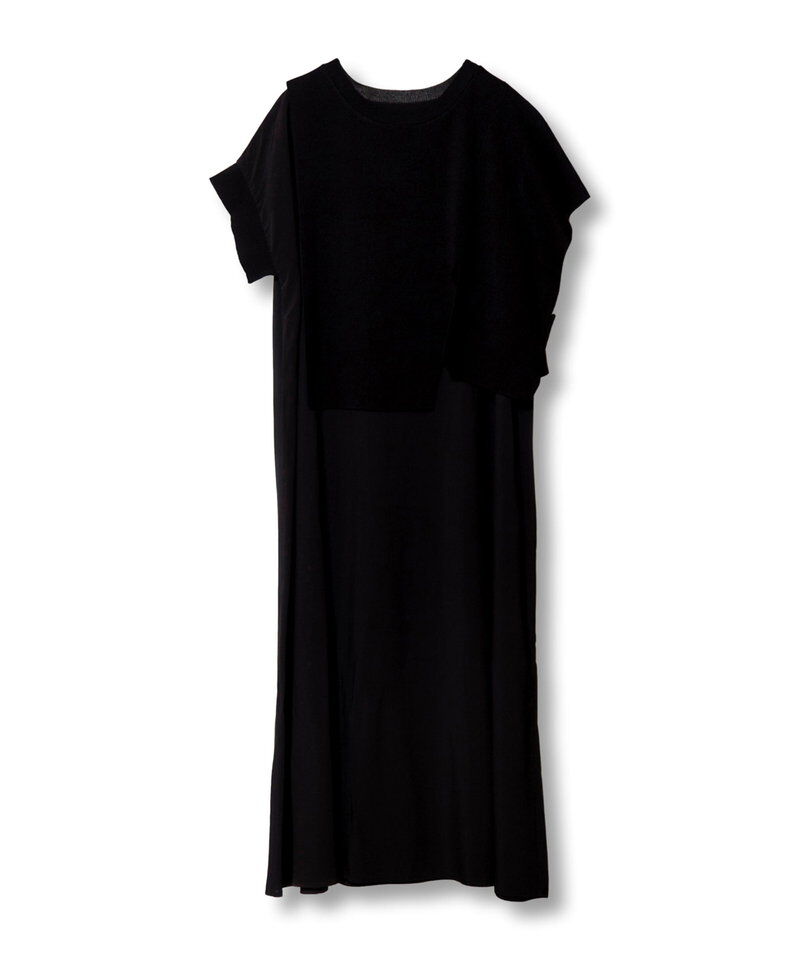  「ニットレイヤードワンピース」|ワンピース|