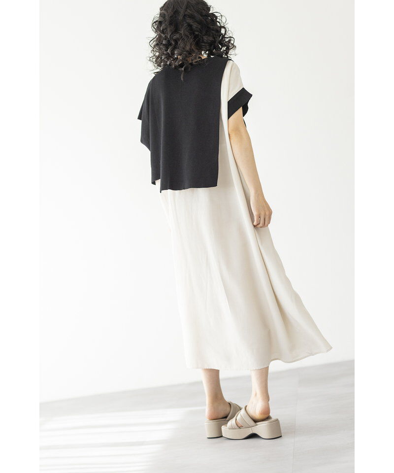  「ニットレイヤードワンピース」|ワンピース|