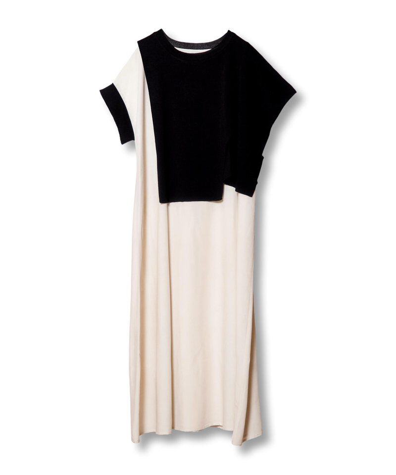  「ニットレイヤードワンピース」|ワンピース|