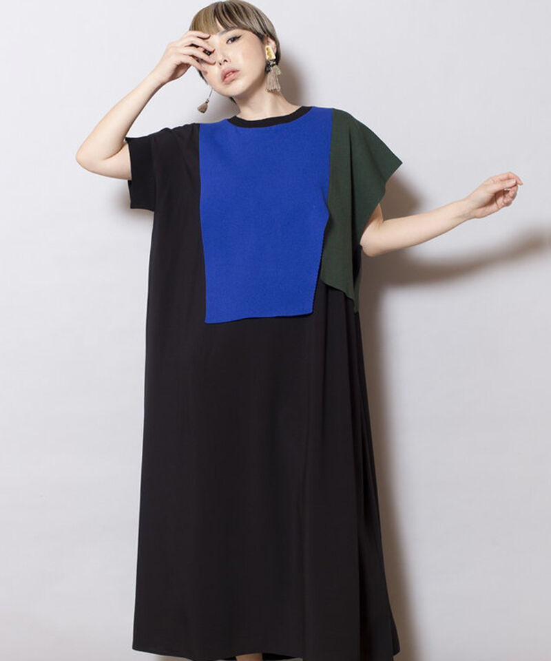  「ニットレイヤードワンピース」|ワンピース|MIX