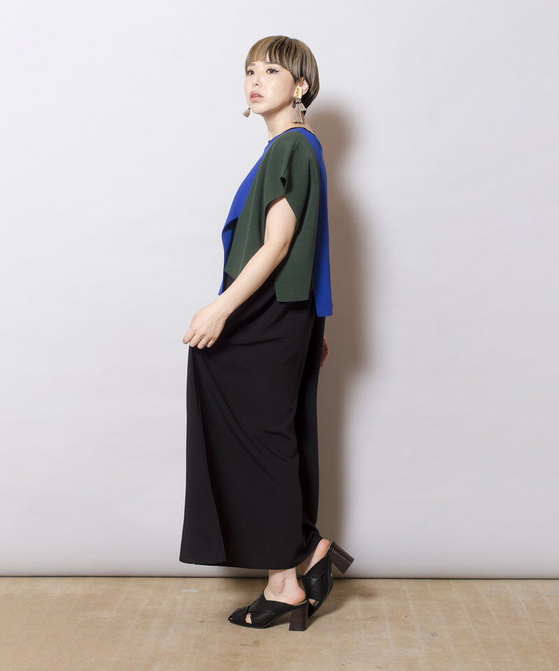  「ニットレイヤードワンピース」|ワンピース|