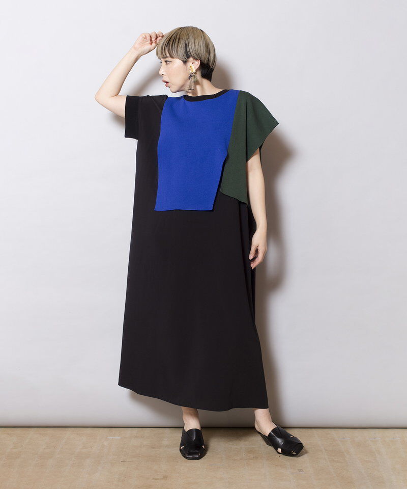  「ニットレイヤードワンピース」|ワンピース|