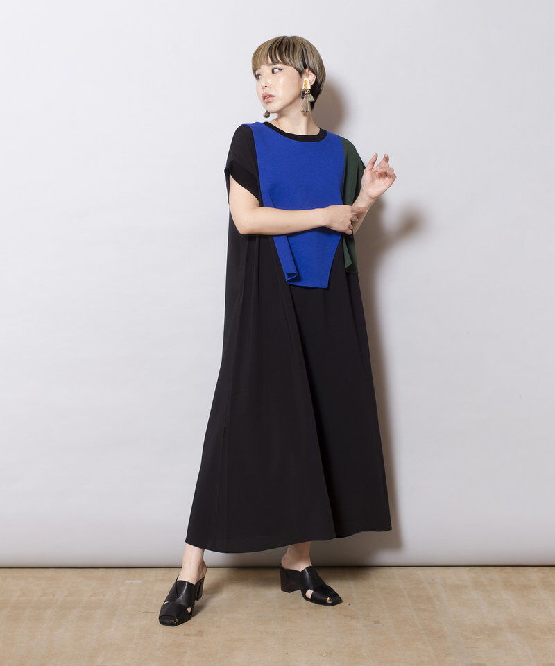  「ニットレイヤードワンピース」|ワンピース|