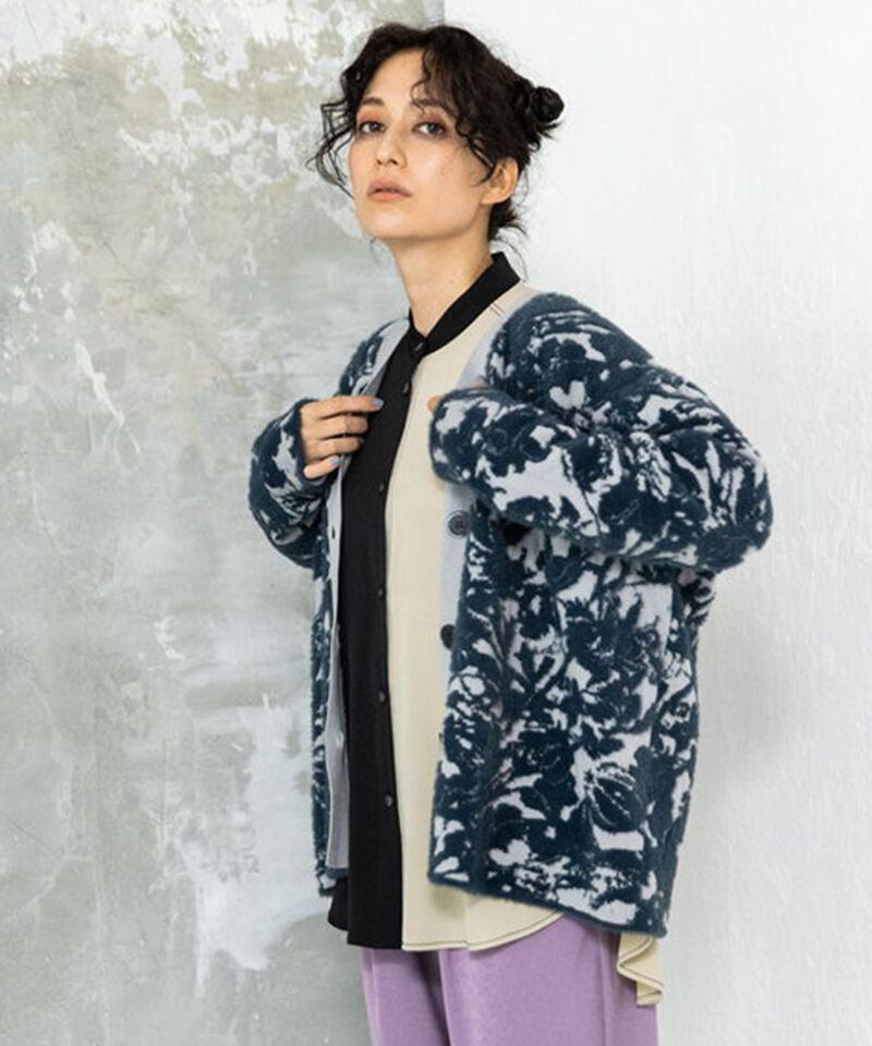  「2WAYジャガードニットカーディガン」|ニット・セーター|L .GRAY