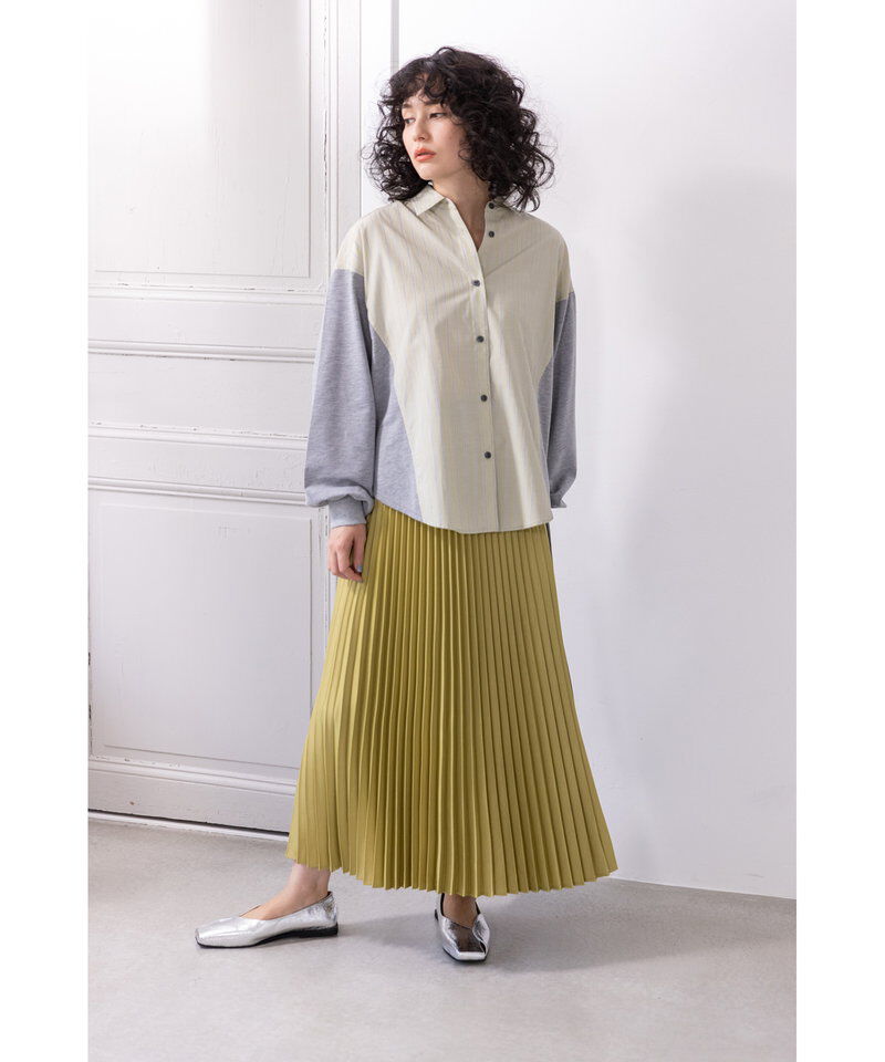  「ストライプ切替ブラウス」|シャツ・ブラウス|