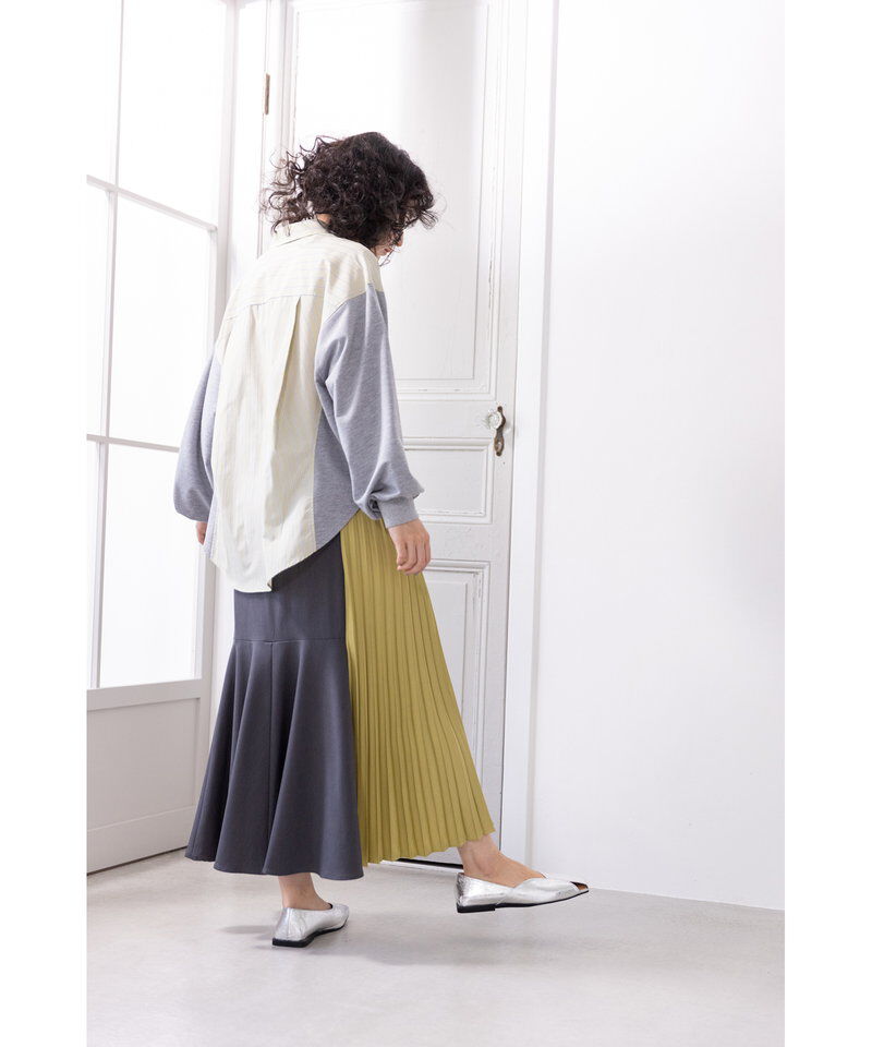  「ストライプ切替ブラウス」|シャツ・ブラウス|