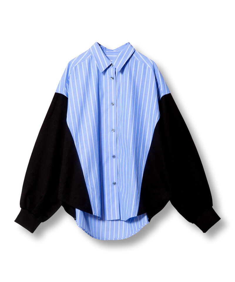  「ストライプ切替ブラウス」|シャツ・ブラウス|
