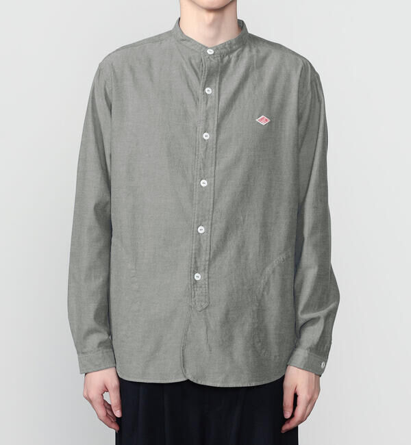 DANTON「DANTON | コットンフランネル バンドカラーシャツ MEN」|シャツ・ブラウス|