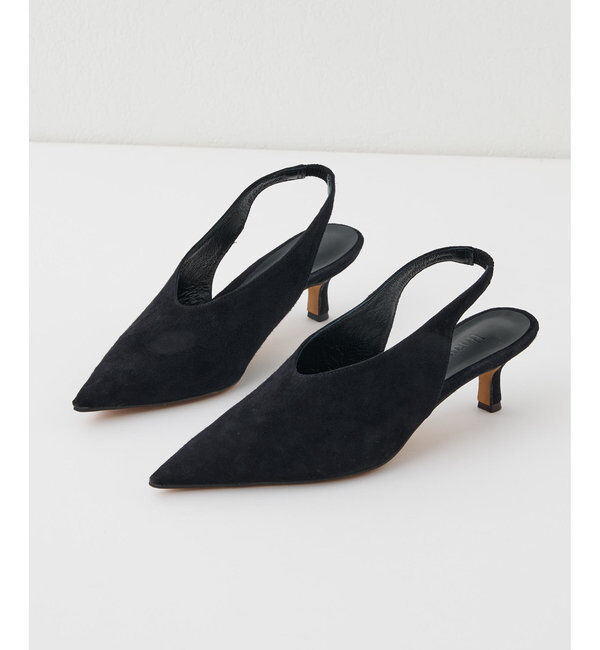 Hoaw.「【Hoaw.】スリングバッグスエードパンプス」|パンプス|