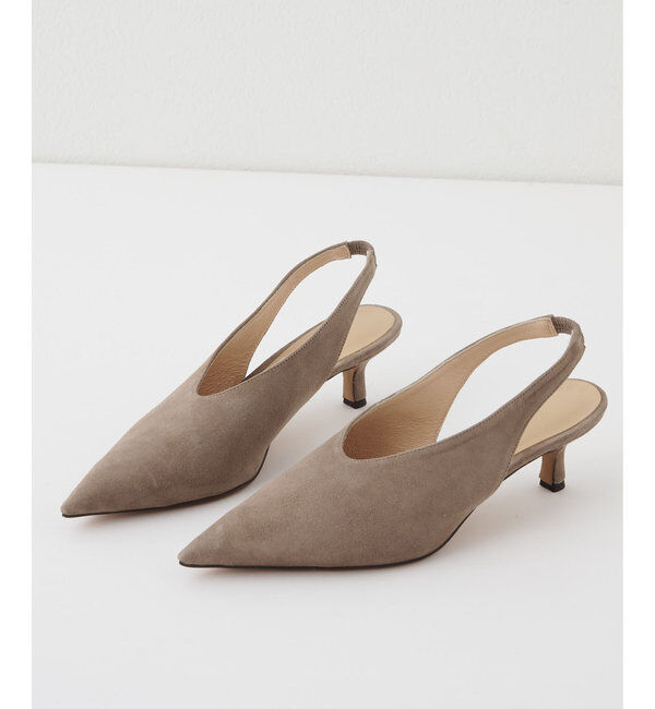 Hoaw.「【Hoaw.】スリングバッグスエードパンプス」|パンプス|